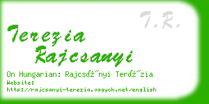 terezia rajcsanyi business card